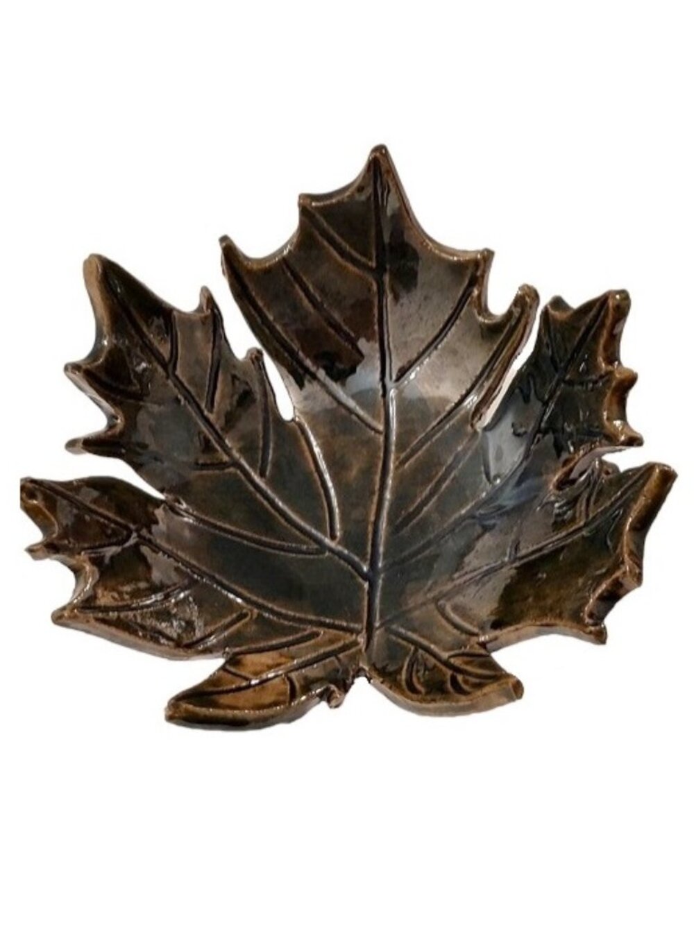 Handmade Decorative Terracotta Slab Maple Leaf Bowl